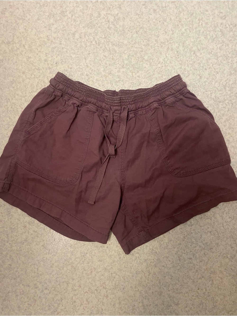 Market & Spruce Drawstring Athletic Shorts in Plum